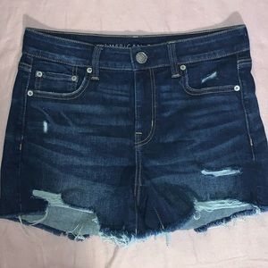 NWOT American Eagle Midi Dark Wash Denim Short